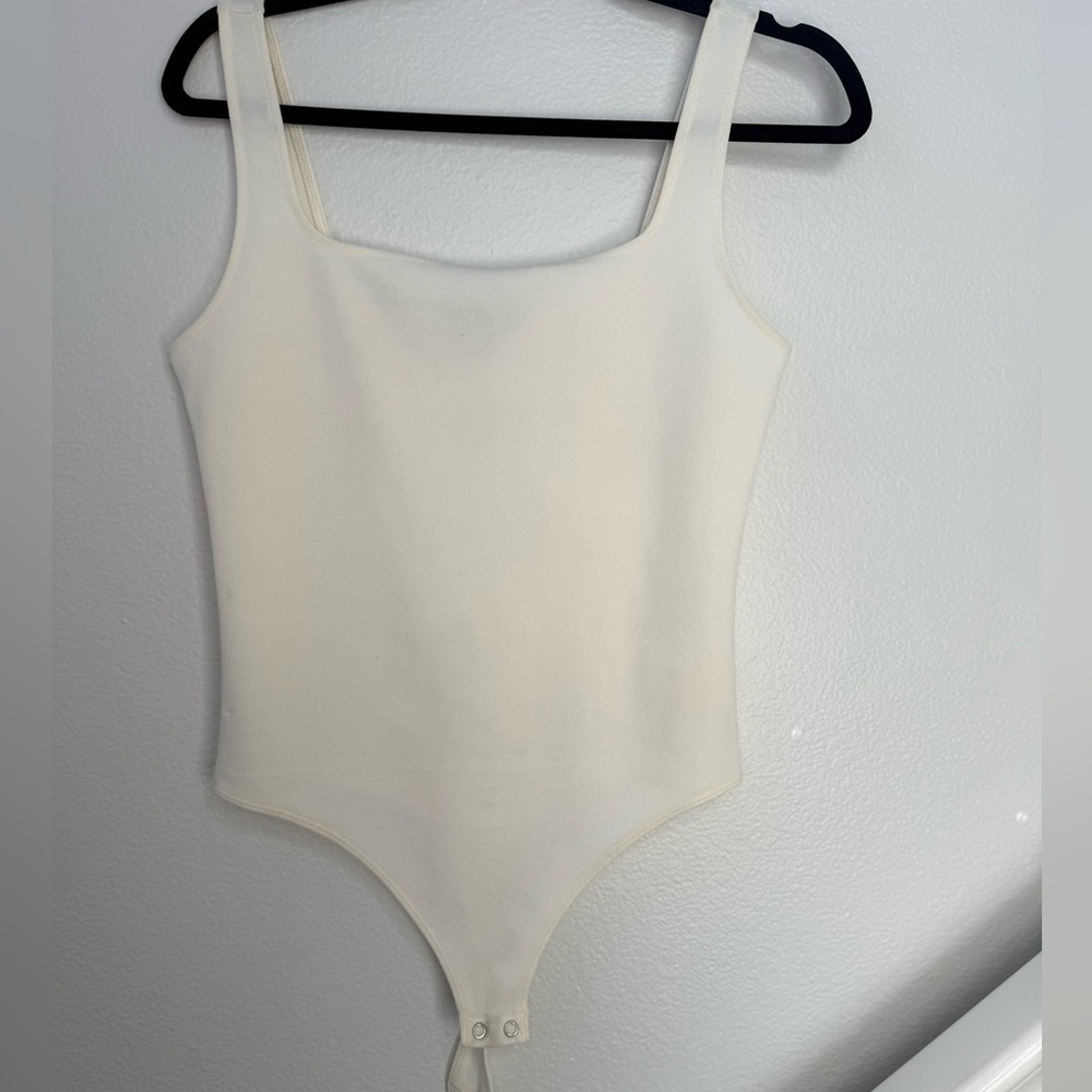 Express Ivory Sleeveless Bodysuit